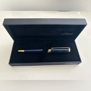 S.T. Dupont Navy and Gold Ballpoint Pen